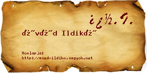 Ávéd Ildikó névjegykártya